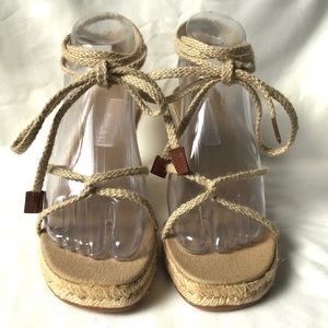 Michael Kors Lace Up Gladiator Wedge, Size 9